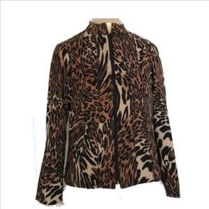 Molly and Maxx Animal print zip jacket/blazer